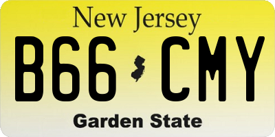NJ license plate B66CMY