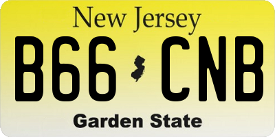 NJ license plate B66CNB