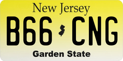 NJ license plate B66CNG