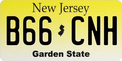 NJ license plate B66CNH