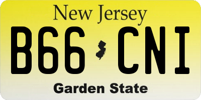 NJ license plate B66CNI