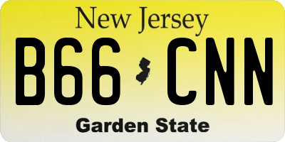 NJ license plate B66CNN