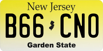 NJ license plate B66CNO
