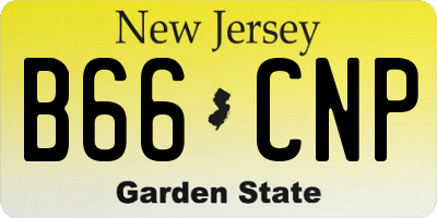 NJ license plate B66CNP