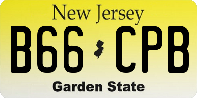 NJ license plate B66CPB