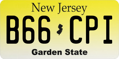NJ license plate B66CPI