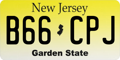 NJ license plate B66CPJ