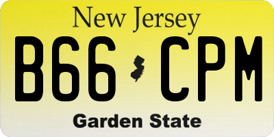 NJ license plate B66CPM