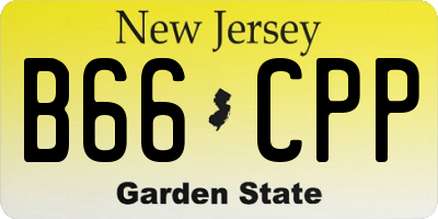 NJ license plate B66CPP