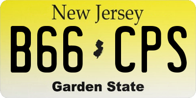 NJ license plate B66CPS