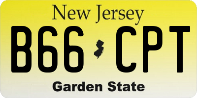 NJ license plate B66CPT