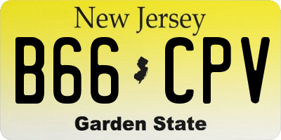 NJ license plate B66CPV