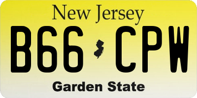 NJ license plate B66CPW
