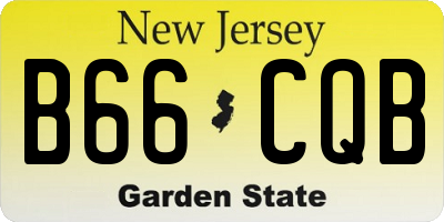 NJ license plate B66CQB