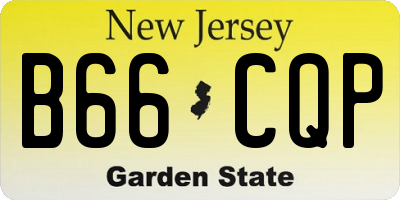 NJ license plate B66CQP