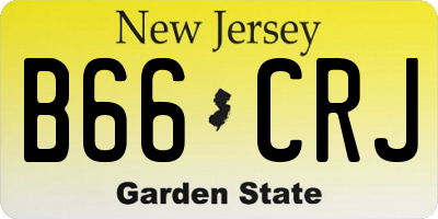 NJ license plate B66CRJ