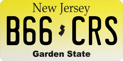 NJ license plate B66CRS