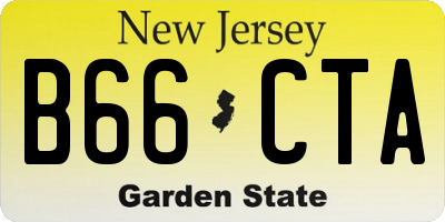 NJ license plate B66CTA