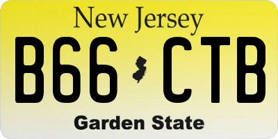 NJ license plate B66CTB