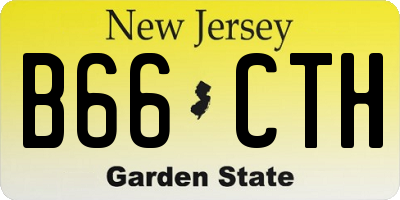 NJ license plate B66CTH