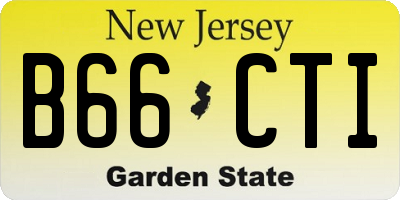 NJ license plate B66CTI