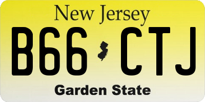 NJ license plate B66CTJ