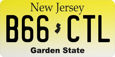NJ license plate B66CTL