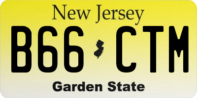 NJ license plate B66CTM