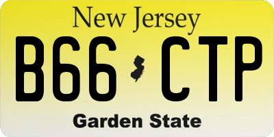 NJ license plate B66CTP