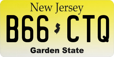 NJ license plate B66CTQ