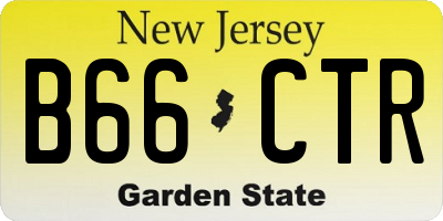 NJ license plate B66CTR