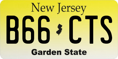 NJ license plate B66CTS