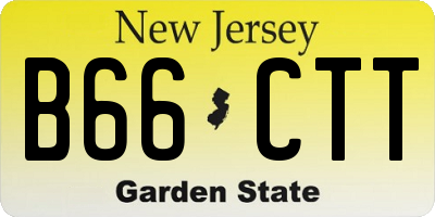 NJ license plate B66CTT