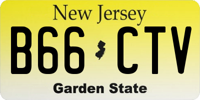 NJ license plate B66CTV