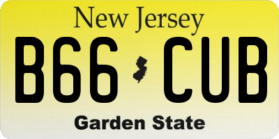 NJ license plate B66CUB
