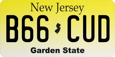 NJ license plate B66CUD