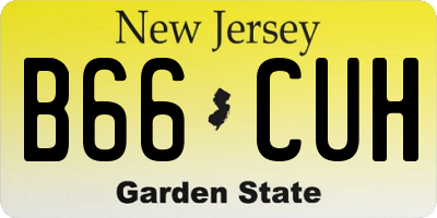 NJ license plate B66CUH
