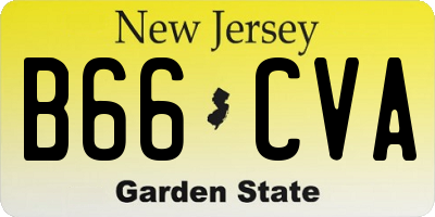 NJ license plate B66CVA