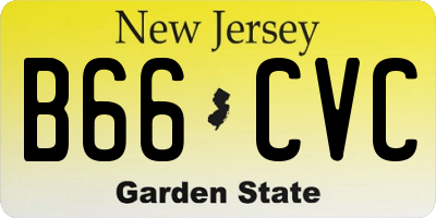 NJ license plate B66CVC