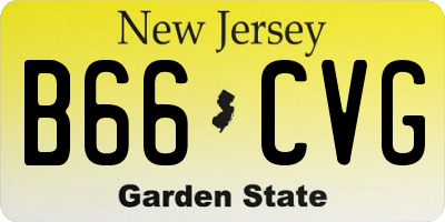 NJ license plate B66CVG