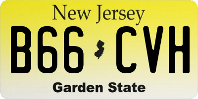 NJ license plate B66CVH