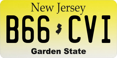 NJ license plate B66CVI