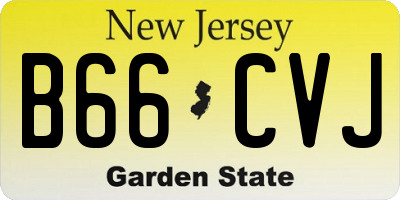 NJ license plate B66CVJ