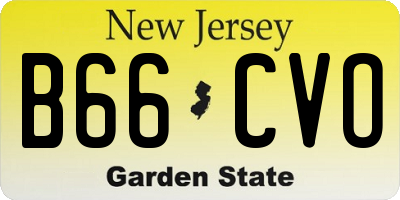 NJ license plate B66CVO