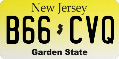 NJ license plate B66CVQ