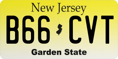 NJ license plate B66CVT