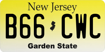 NJ license plate B66CWC