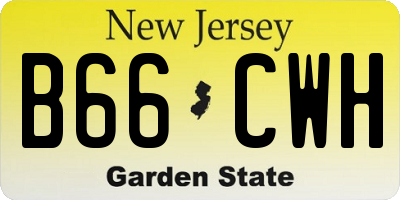 NJ license plate B66CWH