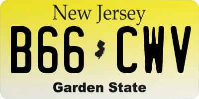 NJ license plate B66CWV