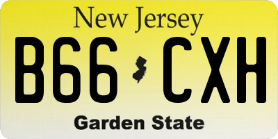 NJ license plate B66CXH